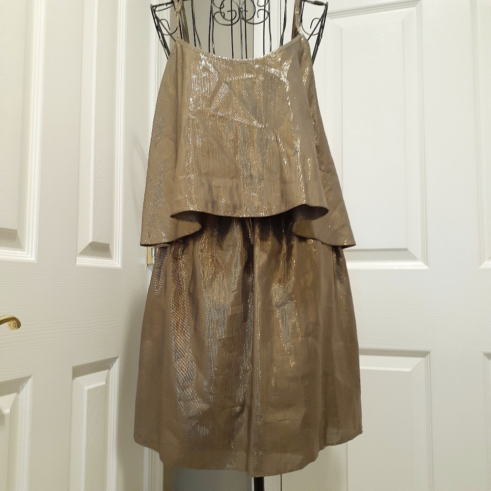 Elizabeth and James Gold dress